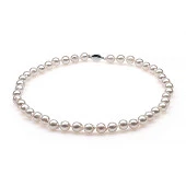 Ожерелье из белого барочного морского жемчуга Акойя (Япония). Жемчужины 7-7,5 мм. Класс АА+