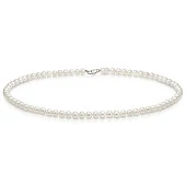 Ожерелье из белого круглого речного жемчуга класса АА+. Жемчужины 6-6,5 мм