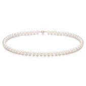 Ожерелье из  белого круглого морского жемчуга Акойя (Япония). Жемчужины 7-7,5 мм. Класс АА+