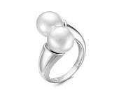 Кольцо из серебра с белыми морскими  Австралийскими жемчужинами 9-9,5 мм