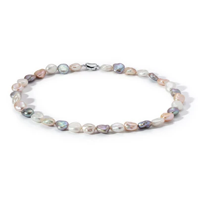 Ожерелье "микс" из пресноводного барочного жемчуга класса ААА. Жемчужины 10-11 мм