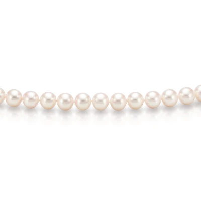 Ожерелье из  белого круглого морского жемчуга Акойя (Япония). Жемчужины 7-7,5 мм. Класс АА+