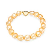 Браслет из золотистого барочного речного жемчуга. Жемчужины 10-11 мм