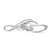 Брошь из серебра с белой Австралийской жемчужиной 12-14 мм