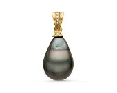 Подвеска из золота с черной морской Таитянской жемчужиной 14-21 мм