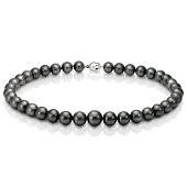 Ожерелье из черного круглого морского Таитянского жемчуга 13,1-16,3 мм. Качество высокое АА+