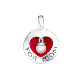 Кулон из серебра с белой жемчужиной Майорика 4 мм