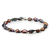 Ожерелье из черного барочного речного жемчуга. Жемчужины 13-19 мм