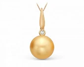 Подвеска из золота с золотистой морской Австралийской жемчужиной 12-12,5 мм