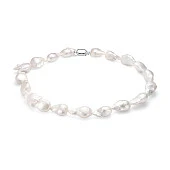 Ожерелье из белого японского жемчуга "барокко" класса ААА. Жемчужины 11-13 мм