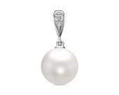 Подвеска из золота с белой морской Австралийской жемчужиной 12,6-12,9 мм