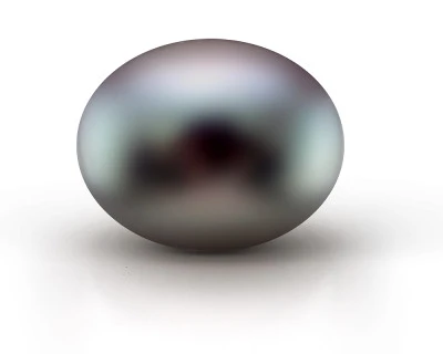 Жемчужина "пуговица" черная пресноводная 10,5-11 мм. Класс высокий