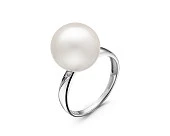Кольцо из белого золота с белой морской Австралийской жемчужиной 12-12,5 мм