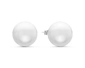 Пусеты из серебра 925 пробы с белыми речными жемчужинами 13-13,5 мм