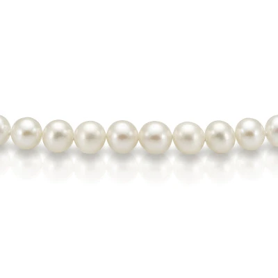 Ожерелье из белого круглого речного жемчуга класса АА+. Жемчужины 8,5-9,5 мм