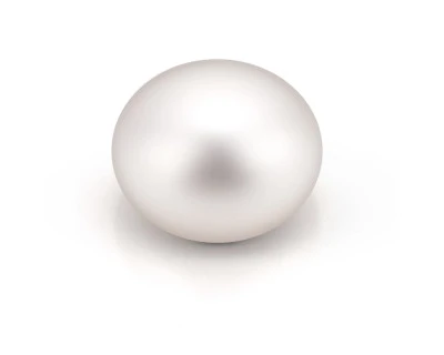 Жемчужина "пуговица" белая пресноводная 10,5-11 мм. Класс высокий