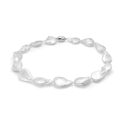 Ожерелье из белого барочного речного жемчуга класса ААА. Жемчужины 20-26 мм