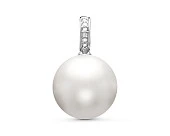 Подвеска из золота с белой морской Австралийской жемчужиной 13-13,5 мм