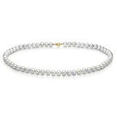 Ожерелье из серебристого морского жемчуга Акойя (Япония). Жемчужины 9-9,5 мм. Класс АА+