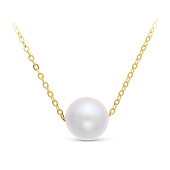 Цепочка из желтого золота с белой морской жемчужиной 8,5-9 мм. Длина 42 см Цепочка из желтого золота с белой морской жемчужиной 8,5-9 мм. Длина 42 см