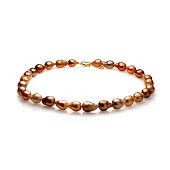 Ожерелье из японского барочного шоколадного жемчуга класса ААА. Жемчужины 11-12 мм