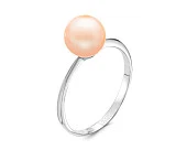 Кольцо из серебра с розовой речной жемчужиной 7-7,5 мм