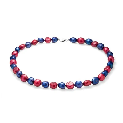 Ожерелье "микс" из барочного речного жемчуга класса АА+. Жемчужины 11-12 мм