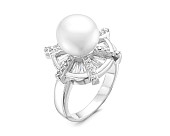 Кольцо из серебра с белой речной жемчужиной 10 мм