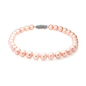 Ожерелье из 30 жемчужин из розового японского жемчуга "Эдисон". Жемчужины 12-14 мм