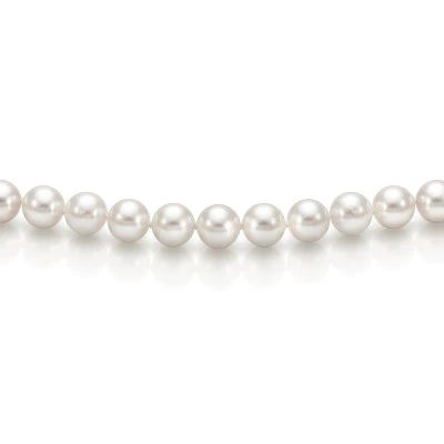 Ожерелье из белого круглого морского жемчуга Акойя (Япония). Жемчужины 7,5-8 мм. Класс ААА