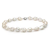 Ожерелье из белого японского речного жемчуга "барокко". Жемчужины 13-15 мм