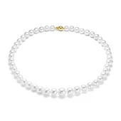 Ожерелье из белого круглого морского Австралийского жемчуга 8-10,7 мм. Качество среднее АА