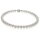 Ожерелье из белого круглого морского жемчуга Акойя (Япония). Жемчужины 8,5-9 мм. Класс ААА