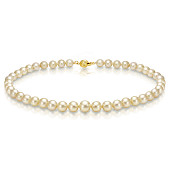 Ожерелье из золотого круглого морского Австралийского жемчуга 8-10,7 мм. Качество высокое АА+ Ожерелье из золотого круглого морского Австралийского жемчуга 8-10,7 мм. Качество высокое АА+