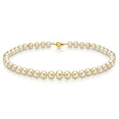 Ожерелье из золотого круглого морского Австралийского жемчуга 8-10,7 мм. Качество высокое АА+