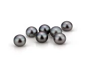 Жемчужина "пуговица" черная пресноводная 4-4,5 мм. Класс высокий