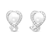 Серьги из серебра c белыми речными жемчужинами 9,5 мм