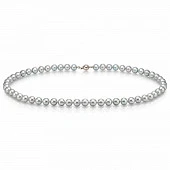 Ожерелье из серебристого морского жемчуга Акойя (Япония). Жемчужины 7-7,5 мм. Класс ААА