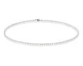 Ожерелье из белого круглого морского жемчуга Акойя (Япония). Жемчужины 3-3,5 мм. Класс ААА