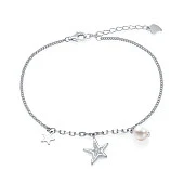  Браслет из серебра 925 пробы с белой морской жемчужиной Акойя 6-6,5 мм