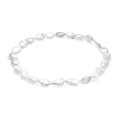 Ожерелье из белого барочного речного жемчуга класса ААА. Жемчужины 10-13 мм