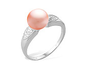 Кольцо из серебра с розовой речной жемчужиной 7,5-8 мм Кольцо из серебра с розовой речной жемчужиной 7,5-8 мм