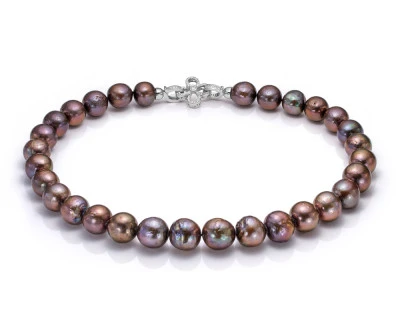 Ожерелье из 30 жемчужин из черного японского жемчуга "Эдисон" класса АА. Жемчужины 12-15 мм