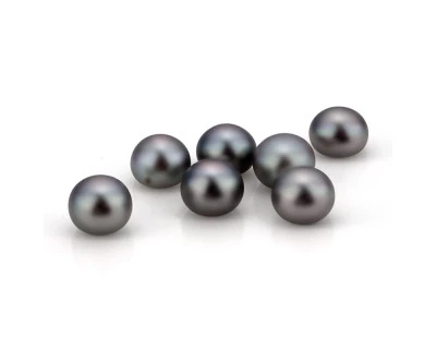 Жемчужина "пуговица" черная пресноводная 4,5-5 мм. Класс высокий