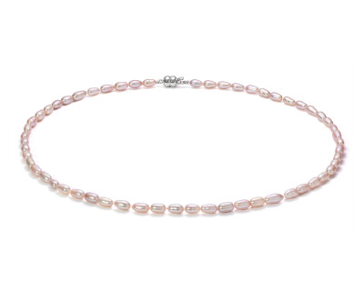 Ожерелье из розового барочного речного жемчуга класса ААА. Жемчужины 4,5 мм