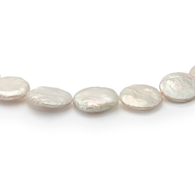 Ожерелье из белого барочного речного жемчуга класса ААА. Жемчужины 15-17 мм