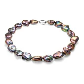 Ожерелье из черного барочного японского жемчуга класса АА+. Жемчужины 17-19 мм