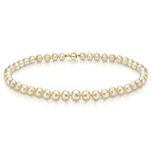 Ожерелье из золотистого круглого морского Австралийского жемчуга 9,6-11,5 мм. Качество среднее АА Ожерелье из золотистого круглого морского Австралийского жемчуга 9,6-11,5 мм. Качество среднее АА