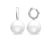 Серьги из серебра с японскими речными жемчужинами 14-14,5 мм