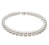 Ожерелье из белого круглого морского Австралийского жемчуга 10,1-13 мм. Качество высокое АА+